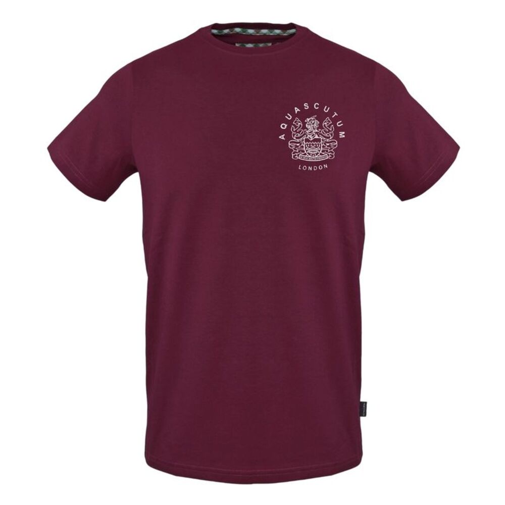 Aquascutum Unisex Adult Logo Cotton T-Shirt / Red